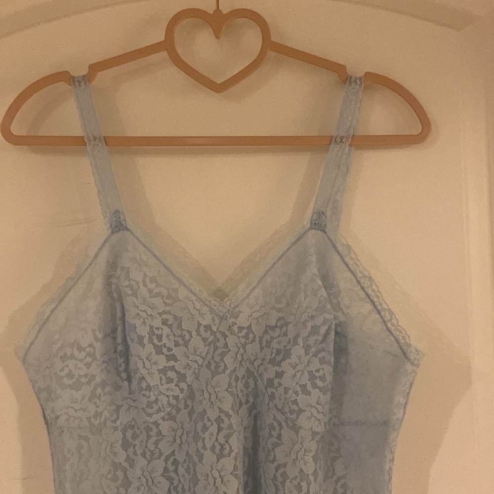 Vintage St. Michael Lingerie Full Slip blue​​​​​​​ - Picture 2 of 7